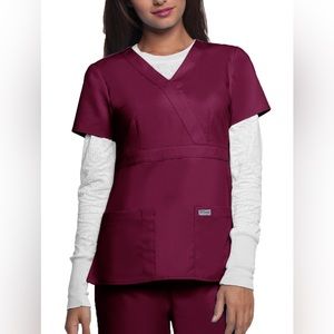 Grey’s Anatomy 3 Pocket Mock Wrap Scrub Top